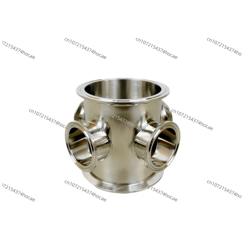 Short three clip six way joint fittings, suitable for homemade distillation, three clip cross type