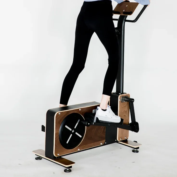 Hot Sale Commercial Wooden Elliptical Machine Body Exercise Trainer Fitness Weight Loss Two-Wheel Pedal Wooden Stepper