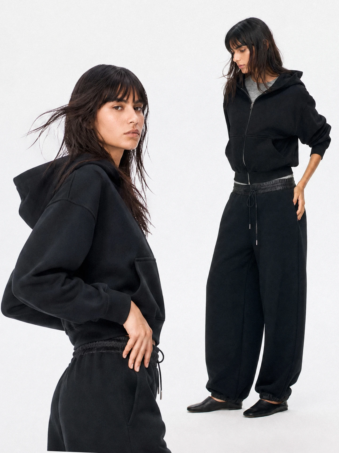 TDDP Women's Comfortable Loose Fit Hooded Zipper Cardigan Sweater Casual Style Cotton Long Sleeve Warm Outerwear