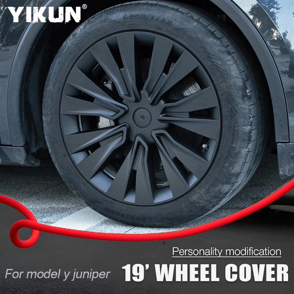 

4 шт. колпаки для Tesla Model Y 19 дюймов 2018-2024 гг., колпаки для колес, автомобильные сменные колпаки, полная крышка обода, аксессуары