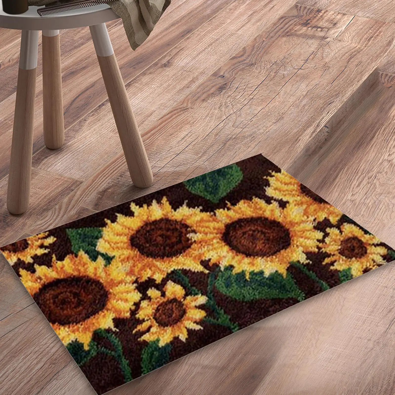 

Sunflower Latch Hook Rug Kits DIY Rug Making Kits Mat for Beginners Craft