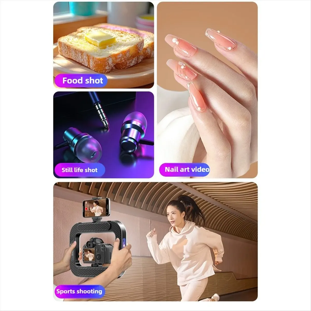 NUEVO anillo tricolor de 20W LED luz de relleno recargable teléfono móvil portátil transmisión en vivo luz de Selfie de escritorio B
