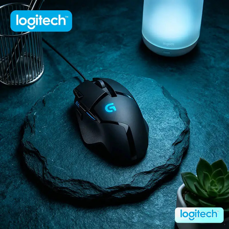 Ratón para Juegos Logitech G402, Velocidad de Seguimiento de 500 IPS, Respuesta de 1 ms, Agarres Antideslizantes para Juegos Competitivos Profesionales