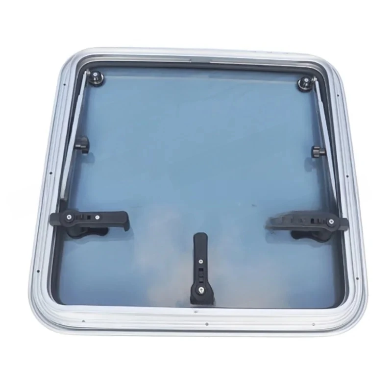 575X575Mm Anodized Aluminum Square Porthole With Tempered Glass Marine Boat Window