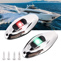Boat Navigation Light LED Green Red IP66 Waterproof 1 Nautical Mile Visibility Sailing Signal Lamp for Pontoons Yachts