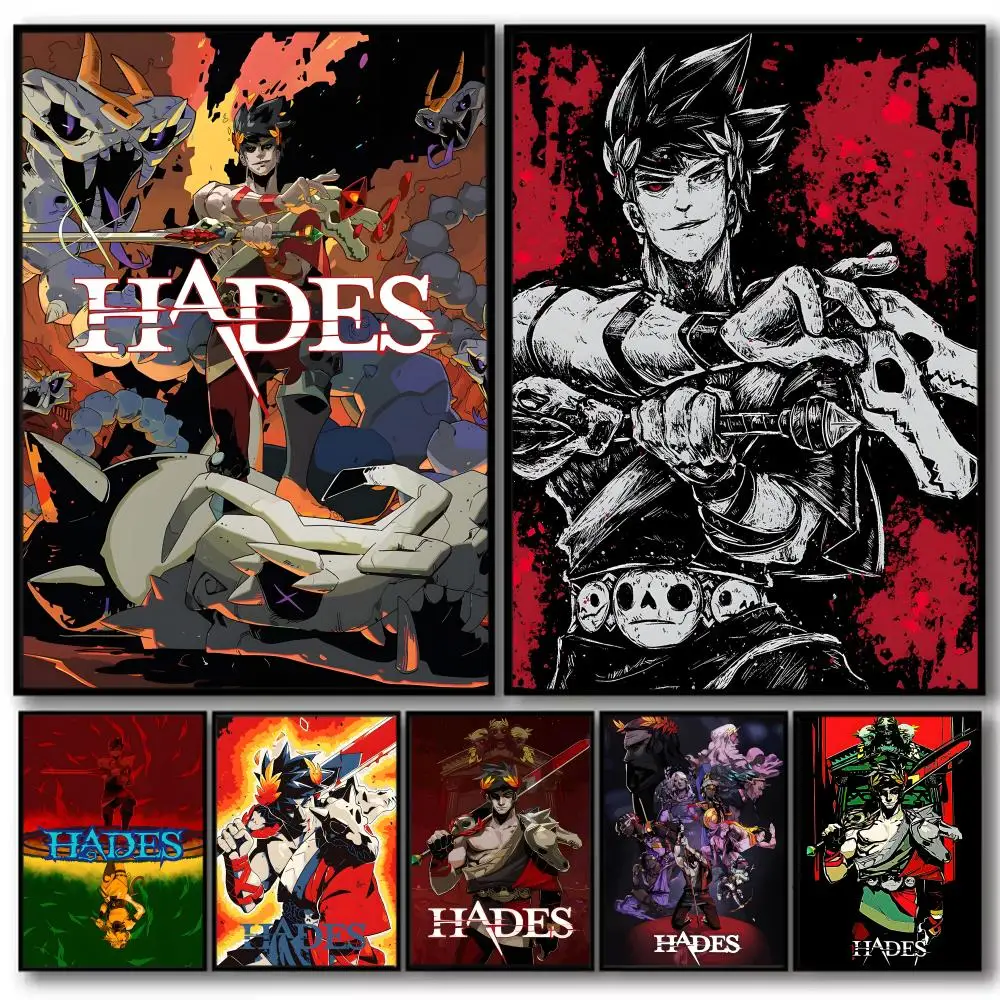 Game H-hades Painting Calligraphy Cotton Canvas Wall Art Poster High Quality Decor Painting for Living Room Home Decor