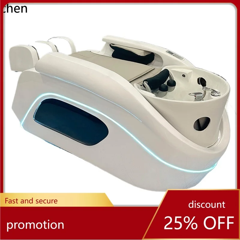 HT high-end automatic intelligent full body massage bed hair salon special fumigation water circulation electric shampoo bed