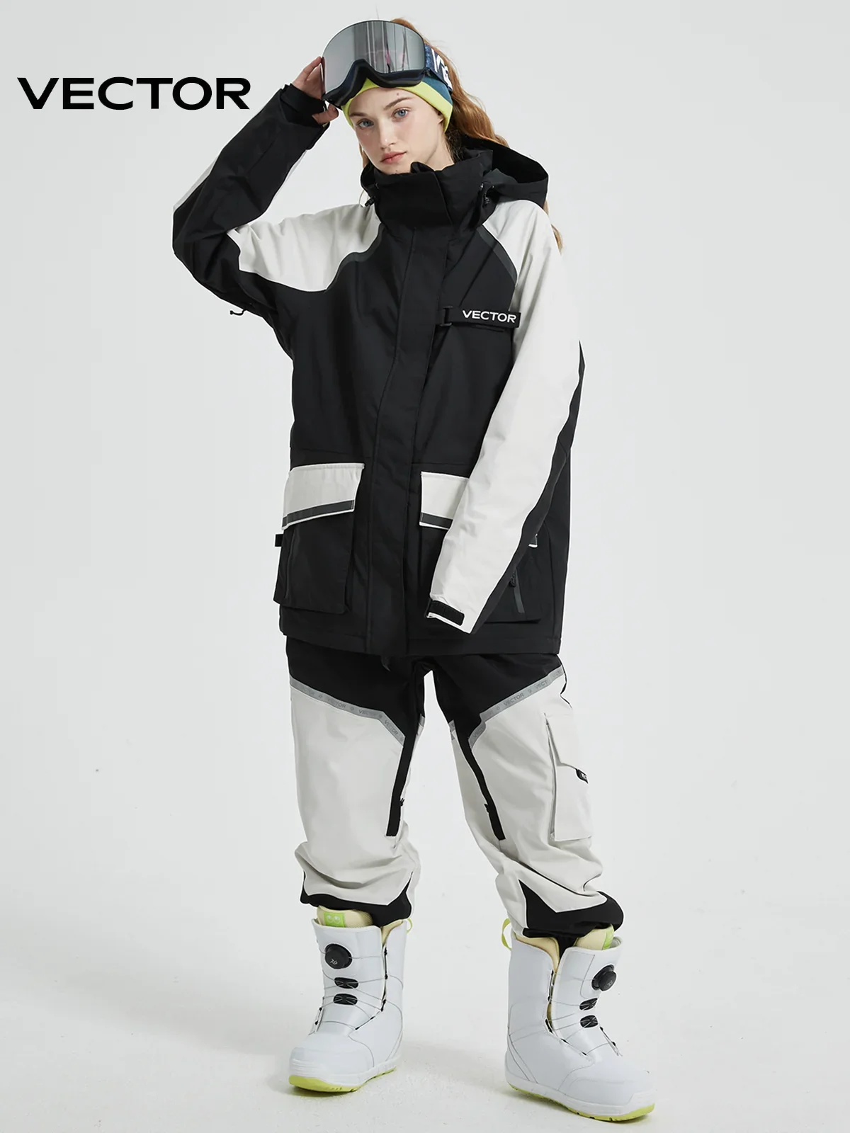VECTOR Women Man Ski Suit Set Winter Ski Jackets Ski Pants Warm Waterproof Windproof Ski Wear Snowboard Outdoor Ski Bike Hiking