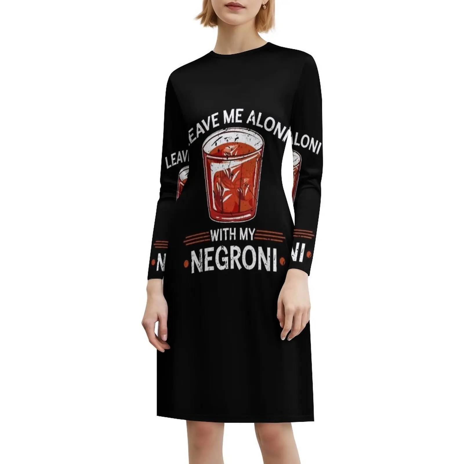 اتركني مع My Negroni فستان كاجوال على الطراز الكوري لشرب الكوكتيل للنساء فساتين بسيطة يومية للمكتب للسيدات Negroni #6