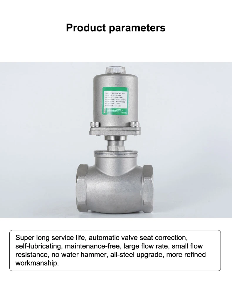 Elettrovalvola Pneumatic Waist Drum Valve Stainless Steel Female Thread Angle Seat Valve Air Controlled Water Valve Pneumatica — dettaglio 3