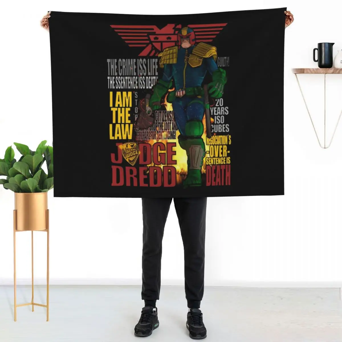 

Judge Dredd Throw Blanket Warm Cozy Throw Blanket for Living Room Couch