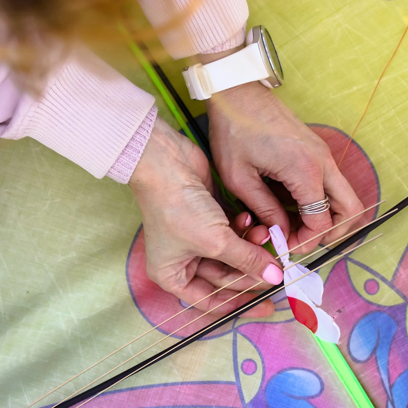 Kit de materiales para cometas de bambú, palos de soporte ligeros y flexibles, suministros para manualidades de estabilidad, diversión al aire libre, 20 piezas