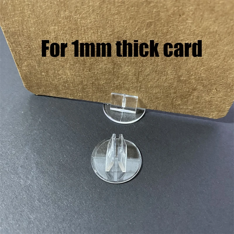 20PCS/Lot 4 Styles Transparent Plastic Stand Card Base for 1-2mm Cards Holder