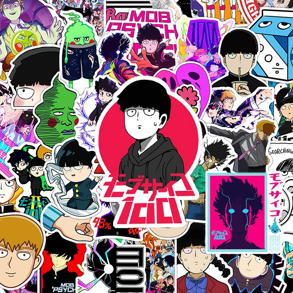 10/30/50 Stück Mob Psycho 100 Japanische Anime-Aufkleber DIY Skateboard Handy Notizbuch Fahrrad Cartoon Graffiti Aufkleber Dekoration