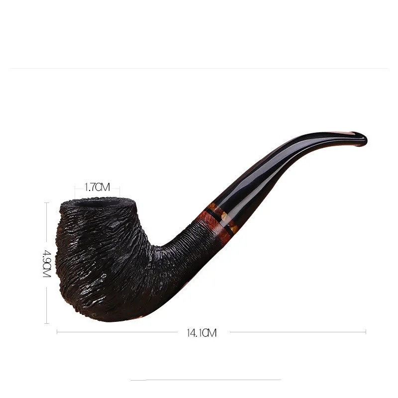 Handmade Classic Briar Tobacco Pipe Color Curved Mouthpieces Advanced Beginner Pipe black sandblasting Tobacco Smoking Pipe