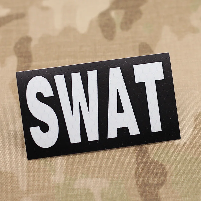 SWAT مكافحة الإرهاب الخاصة الشرطة التكتيكية التصحيح العسكري 3.54x2 بوصة #1