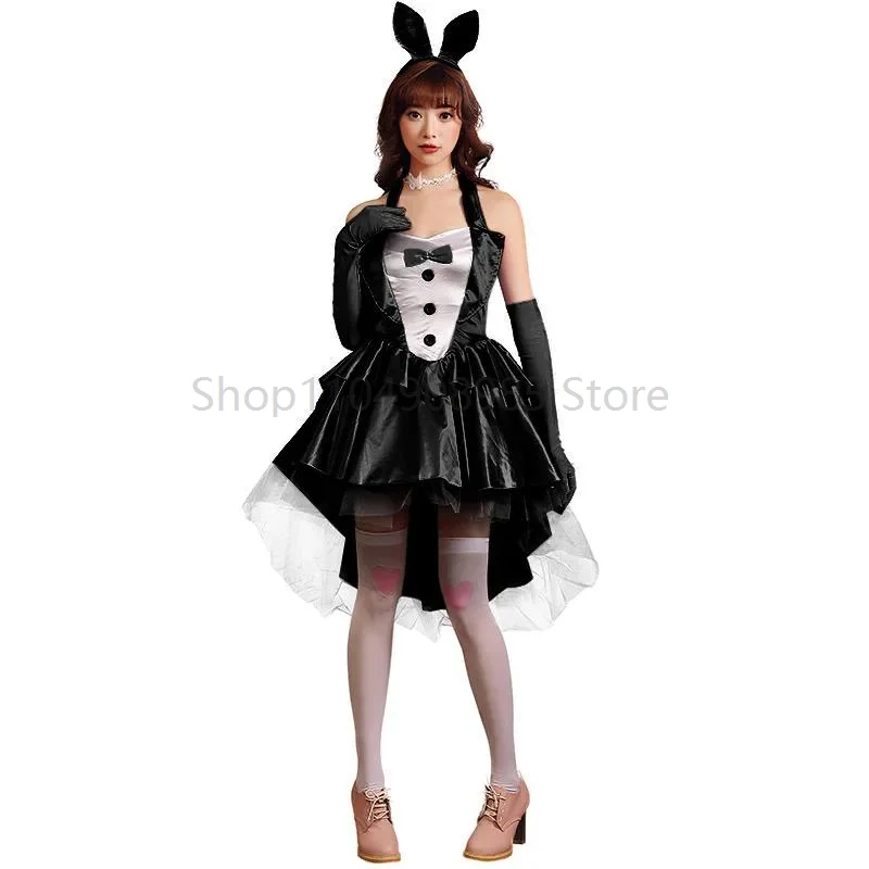 Pink Fluffy Rabbit Skirt Stage Performance Costume Modern Dance Wear Women Halloween Club Party Fancy Dress outfit view 6
