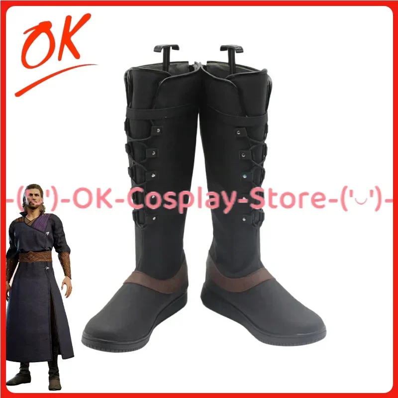 [Customized Size] Baldur's Gate 3 Gale Cosplay Shoes Game Roleplay Costume Prop Halloween Carnival Party Boots PU Leather