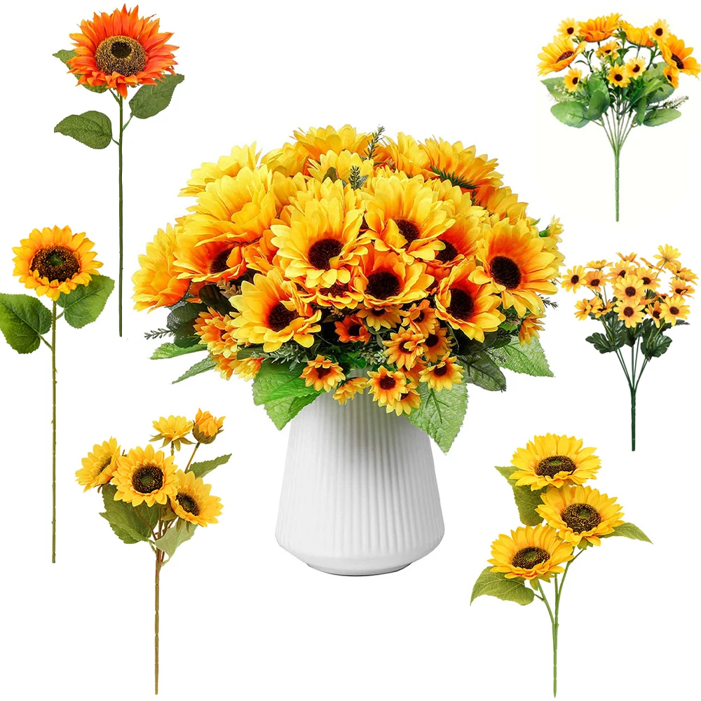 Outdoor Furniture Usa - Ramos de Girasoles Artificiales de 30-50