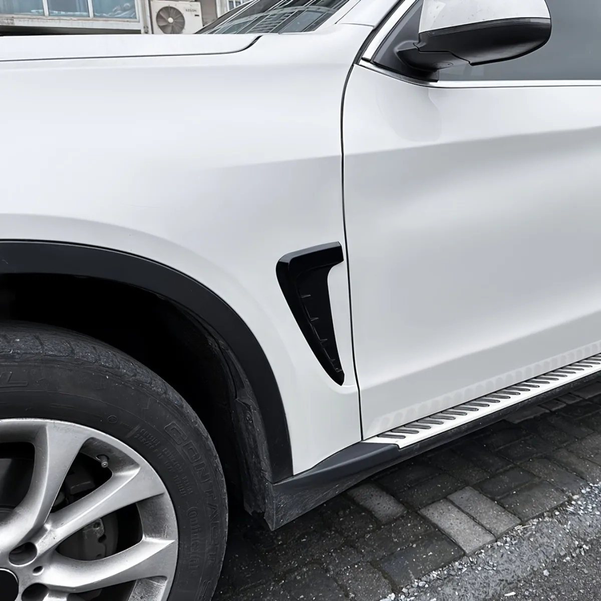 2er-Set M Sport für BMW X5 F15 2014-2018 Auto Front Seitenflügel Kotflügel Lufteinlassgitter Loch Emblem Zierleiste Aufkleber Zubehör – Detail 5