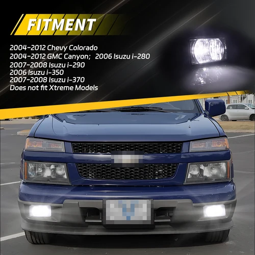 Imagen 2 del producto 2 uds luces antiniebla delanteras con LED de conducción para Chevy Colorado/GMC Canyon 2004-2012 2006 Isuzu i-280/i-350 2007-2008 Isuzu i-290/i-370