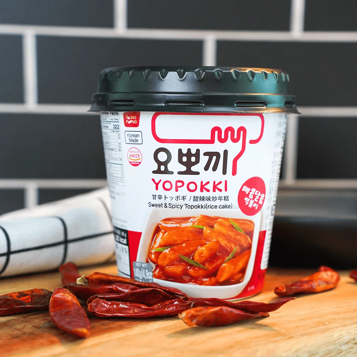 [8 paczek] koreańskie natychmiastowe ciasto ryżowe Tteokbokki o smaku słodko-pikantnym 140g * 8 paczek