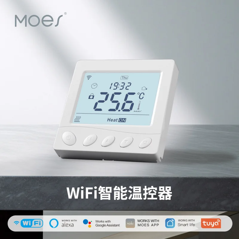 

WiFi Tuya Smart Home Underfloor Heating Thermostat App Remote Timing Weekly Cycle Underfloor Heating Button Temperature Control