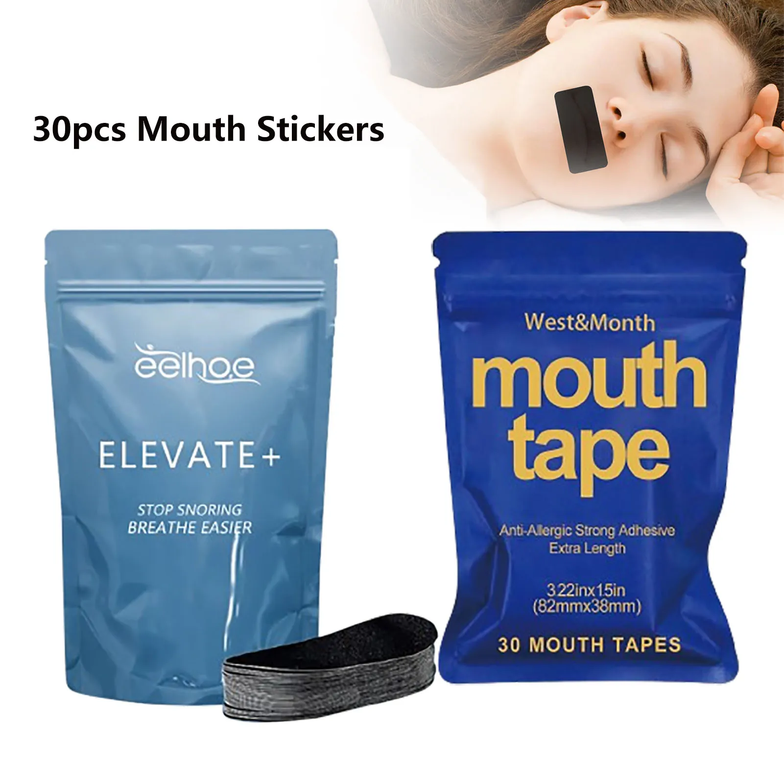 

30pcs Anti Snoring Sleeping Patches Mouth Correction Snoring Relief Tapes For Better Nose Breathing Improved Nighttime Sleeping