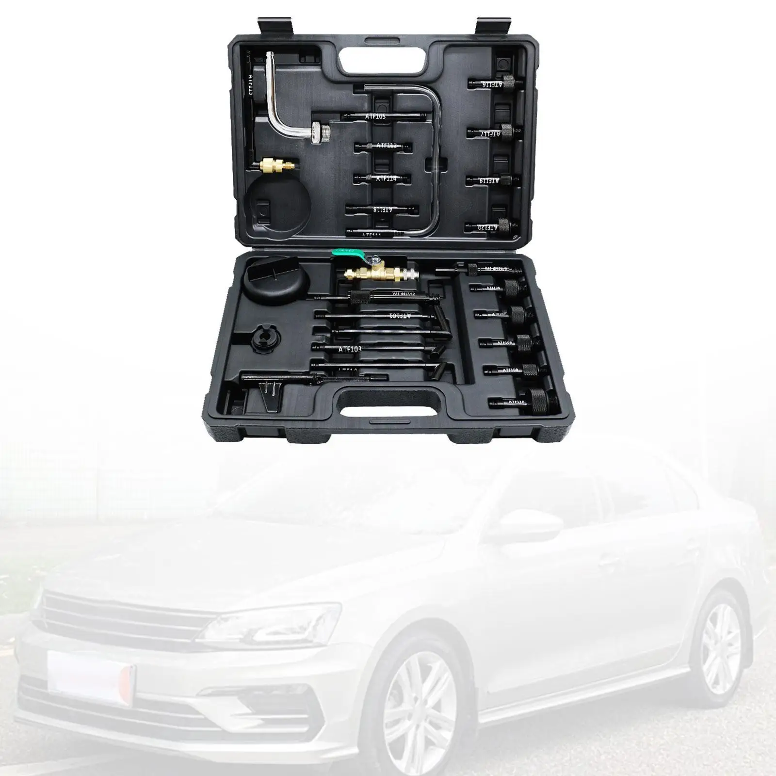 26 قطعة طقم محول تعبئة الزيت سهل الاستخدام عالي التحمل مع صمام أداة حقن زيت ناقل الحركة المحمول لإصلاح السيارات #4