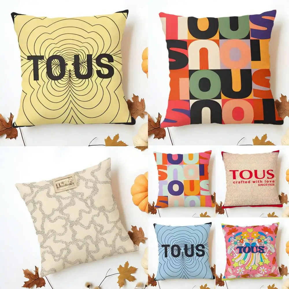 Funda de cojín CRAFTED WITLOVE T-tous, funda de almohada de lino lavable, suave para sofá, cama, decoración acogedora para el hogar