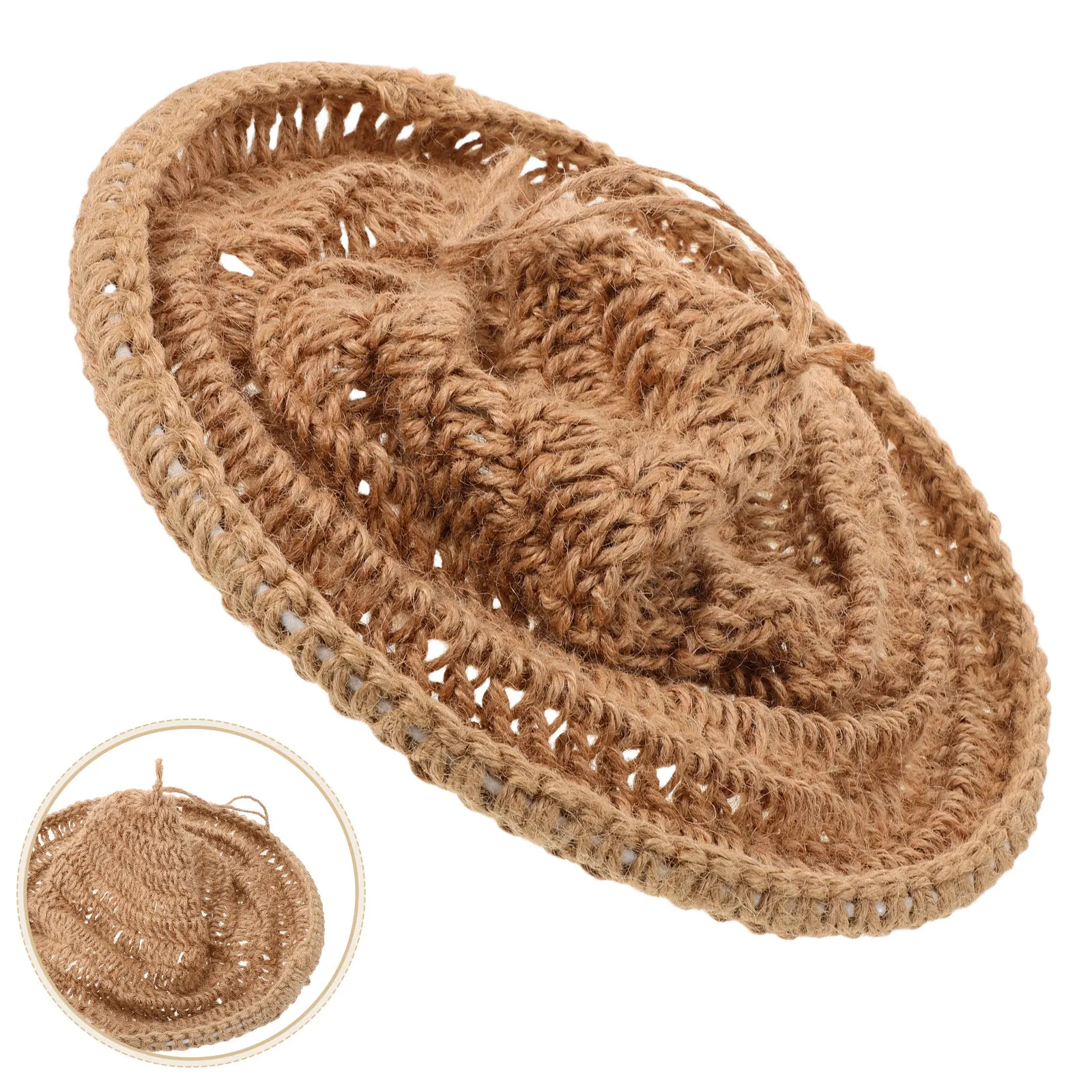 Handwoven Jute Rope Pendant Lamp Shade – Wizard Hat Hanging Light Cover for Halloween, Living Room & Cafe Decor