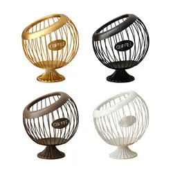 Creative Water Fruit Basket Iron Art Coffee Capsule Storage Blue Snacks Dried Fruit And Fruit Storage Oblique Mouth Basket
