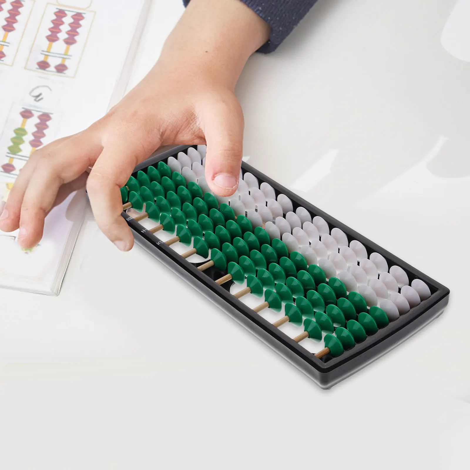 Ábaco de nueve cuentas para niños, juguetes de matemáticas, herramienta de aprendizaje, Kit chino, escuela, estilo Vintage, aritmética, desarrollo del cerebro, numeración