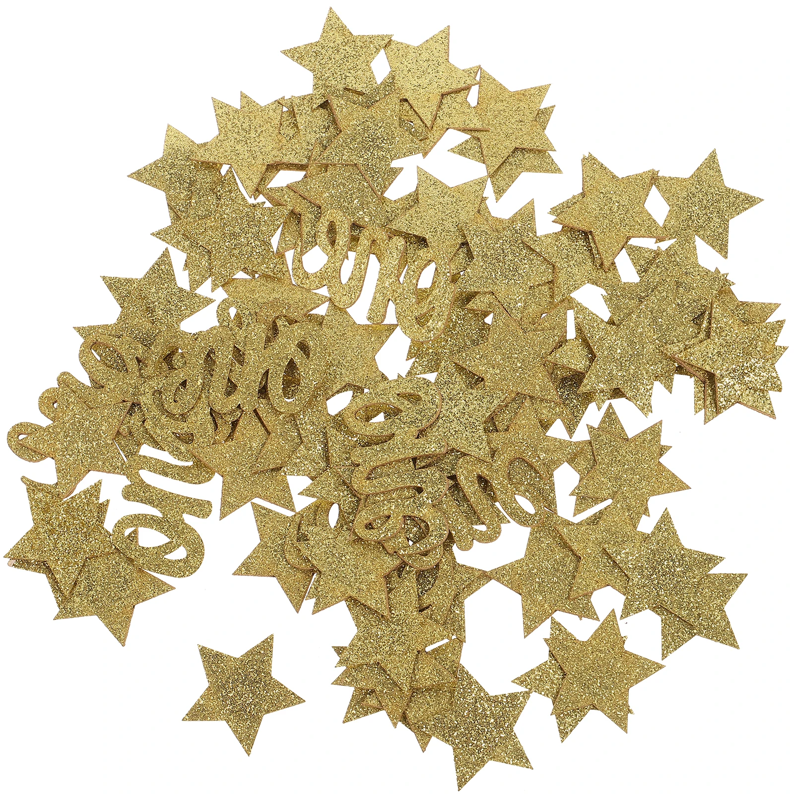 

100Pcs Golden Star Glitter Confetti One Shape Birthday Party Decorations Romantic Festival Setting One Table Confetti