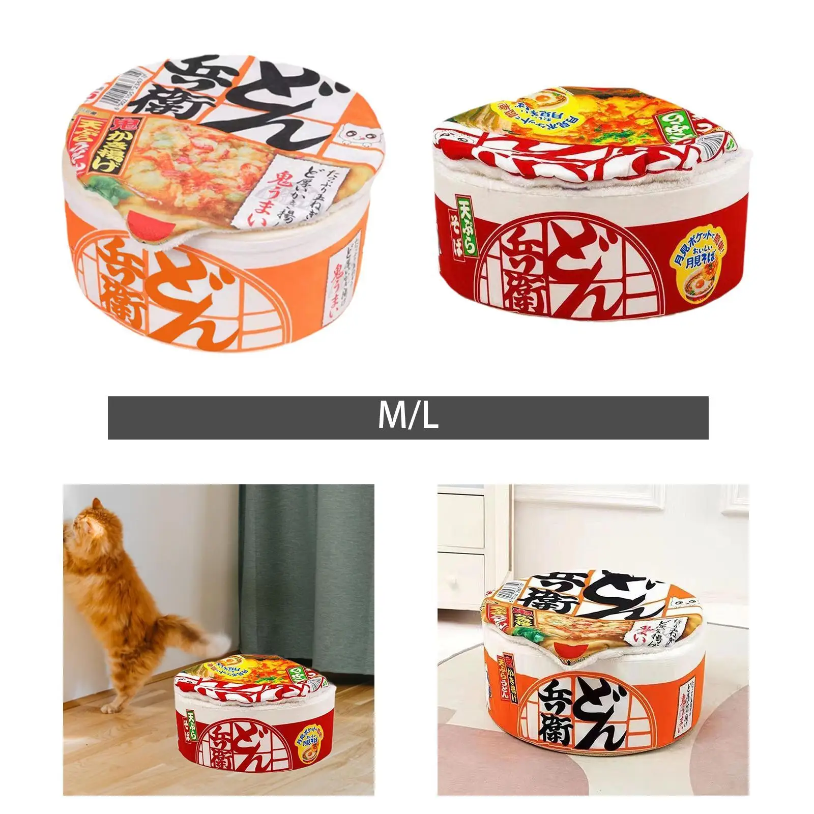 Cama para gatos Ramen, nido para mascotas desmontable, creativo, forma de fideos instantáneos, casa para gatos, sofá cama para gatos, casa para cachorros, perros, gatitos y gatos