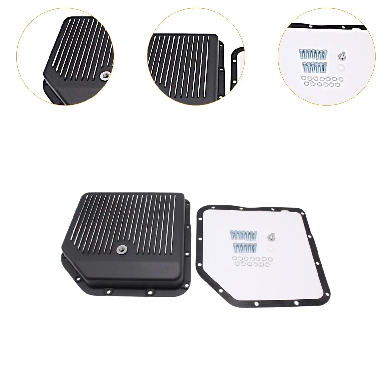 Transmission Pan Easily Install Black Auto Accessories for Chevy TH350 view 2