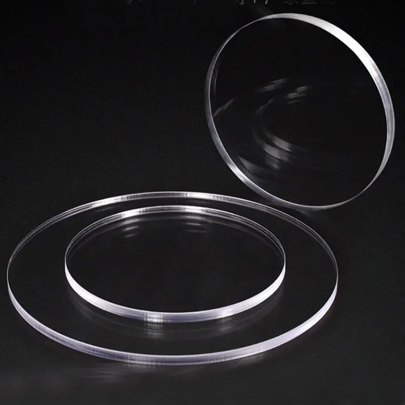 Acrylic Round Sheet Clear Plexiglass Plastic Plate For Picture Frames Round Cake Disks Holders DIY Craft Bake Tool