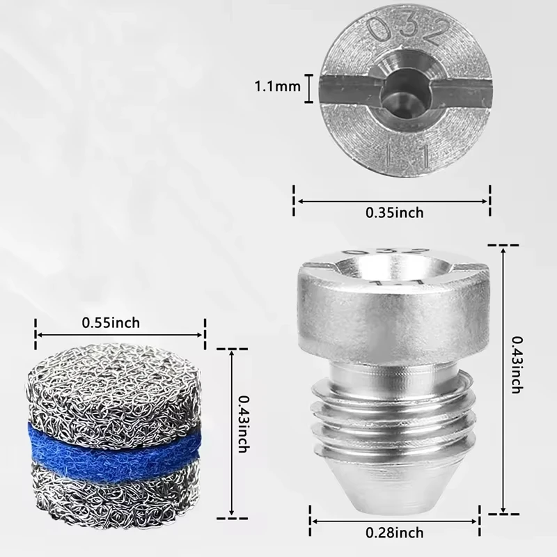 Precision Foam Cannon Orifice Nozzle Universal 0.9~1.4 mm Thread Nozzle and Mesh Filter for Snow Foam Lance Car Wash 3000 PSI view 2