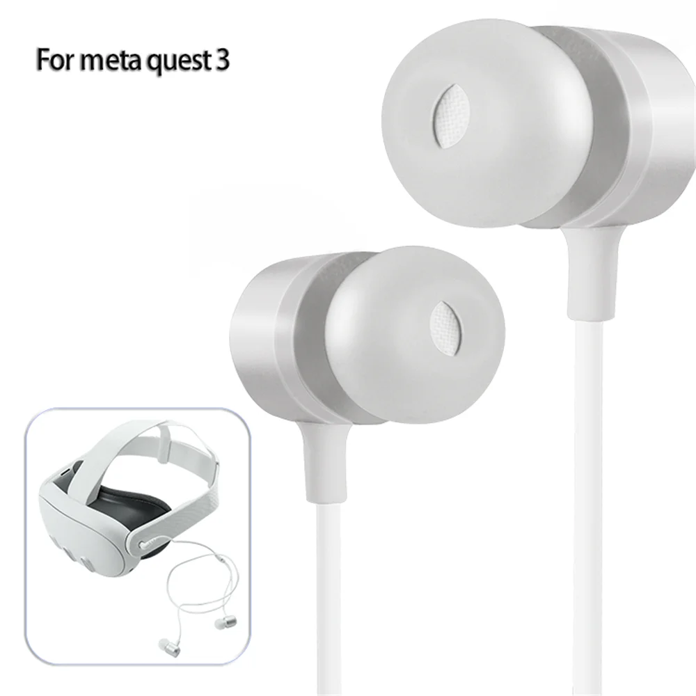 For META quest 3  Headphones Noise Isolating Accessories Wired Earphones Sport headset In ear Stereo Earbuds