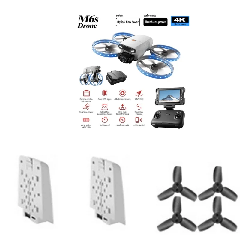 M6S Drone Battery Blades M6S Screen RC Drone 3.7V  Battery/Propeller M6S Drone Battery M6S Dron Battery Blades