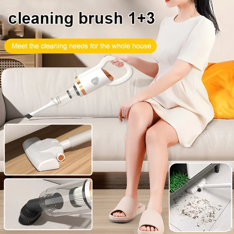 Handheld Vacuum Cleaner Cordless High Power Rechargeable Vacuum Cleaner For Car Home Use Pet Hair Surface Cleaning