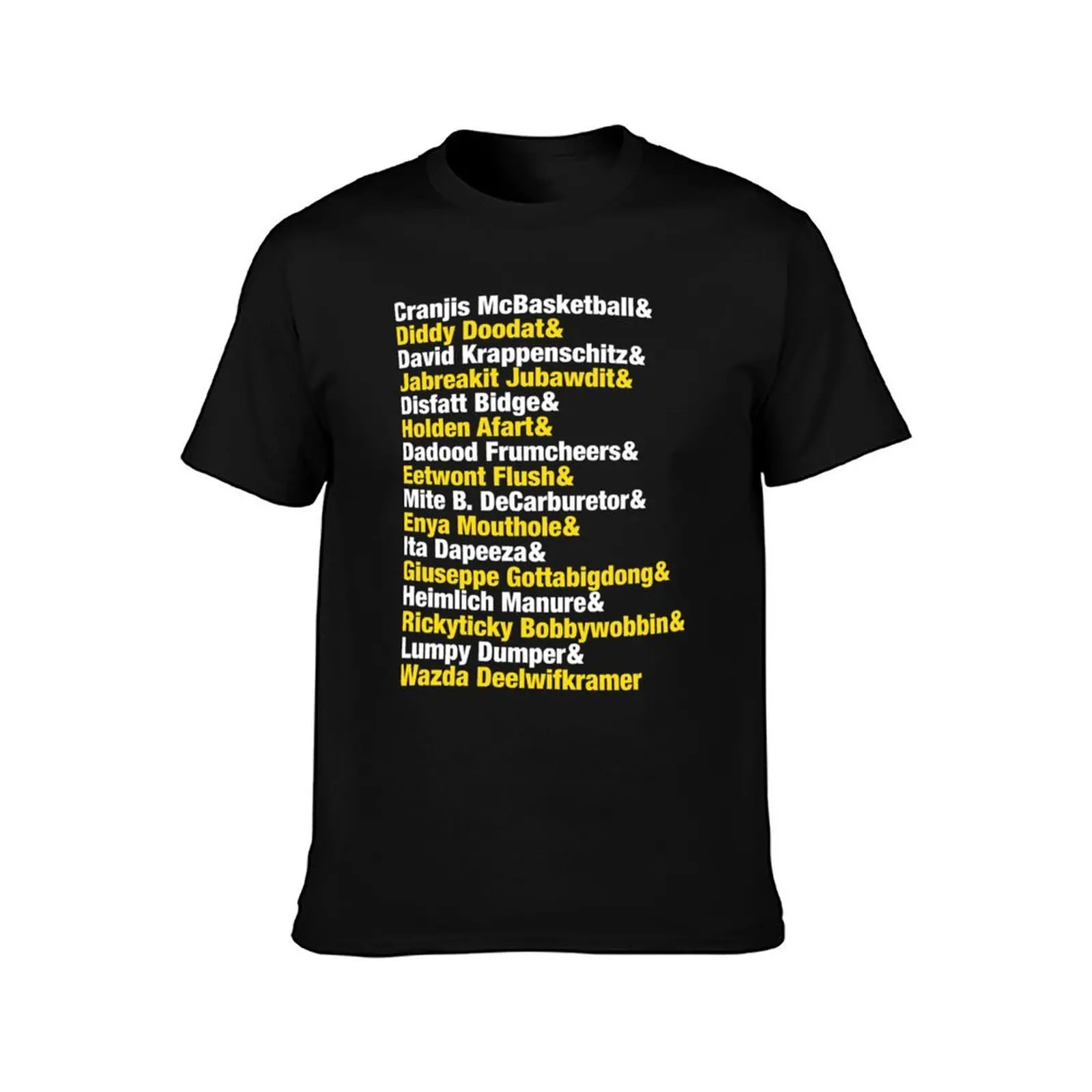 Impractical Jokers Name Game List T-Shirt Running Performance Short Sleeve Tee T-Shirt