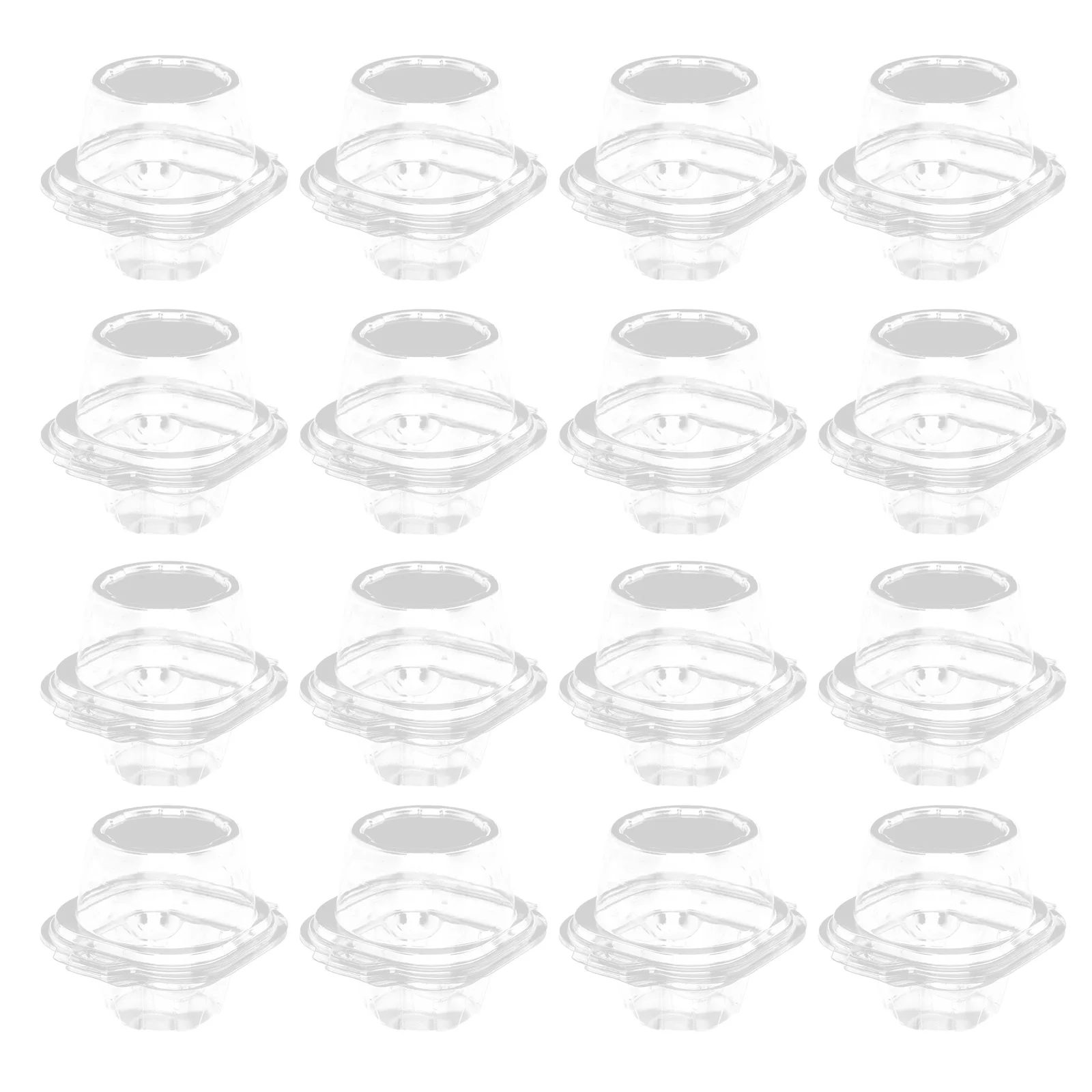 Cajas transparentes para cupcakes, cajas de embalaje de plástico resistentes para postres, panadería, fiesta de cumpleaños, almacenamiento de pasteles, 50 Uds.