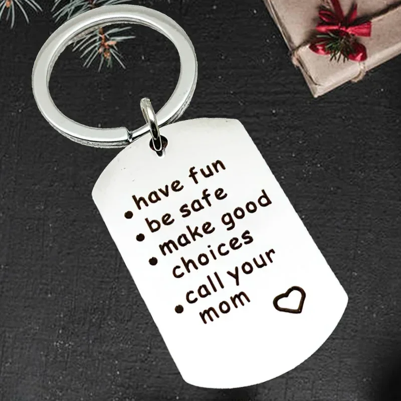 Cute Graduation Gifts Keychain Pendant New Driver Sweet 16 Birthday Key Chains Keyrings Have Fun Be Safe Make Good Choices