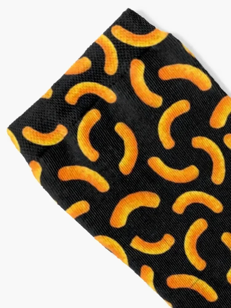 Cheese Puffs - Black Socks cool moving stockings Men's Socks Luxury Women's