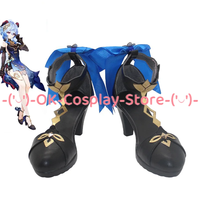 

Ganyu Cosplay Shoes Genshin Impact Cosplay Prop PU Leather Shoes Halloween Carnival Boots Custom Made