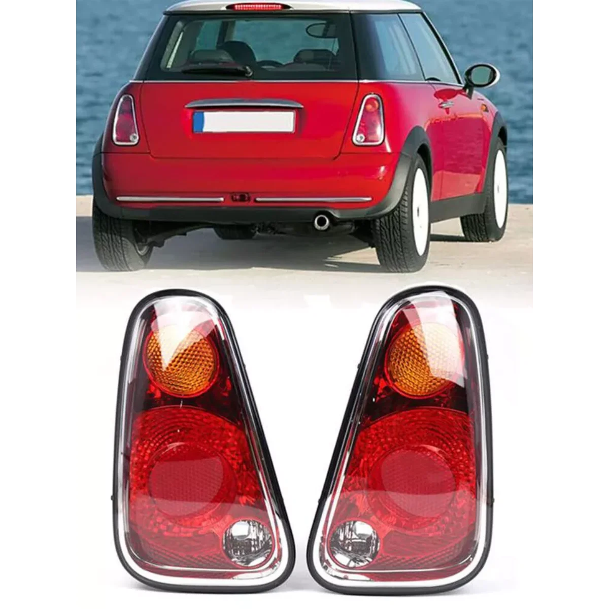 

For MINI R50 R52 R53 04-08 Left/ Right Car Tail Light Rear Lamp Assembly Without Bulbs 63217166955 63217166957 63217166956