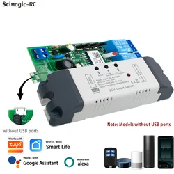 Tuya 2 Channel Smart Wifi Electric Linear Actuator Motor Controller,AC DC 12V 24V 110V 220V Switch,RF433 Remote,2CH Pulse Relay