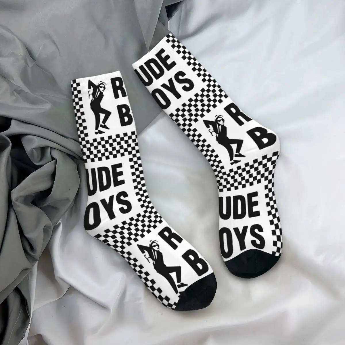 Ska Checkerboard Rude Boys Socks Accessories For Men Women 2 Tone Music Pank Rock Cozy Socks Super Soft Birthday Present