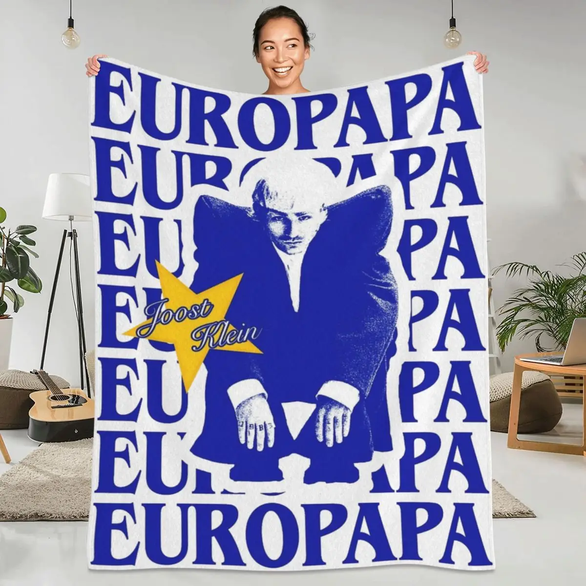 Europapa Joost Klein Eurovisions 2024 Netherlands Blanket Music Album Flannel Throw Blanket Warm Soft Living Room Bedspread